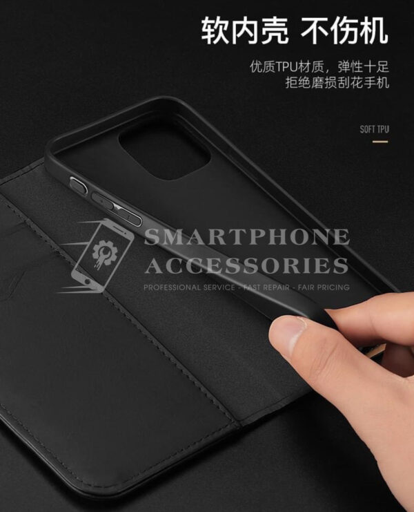 Double-sided iPhone leather wallet