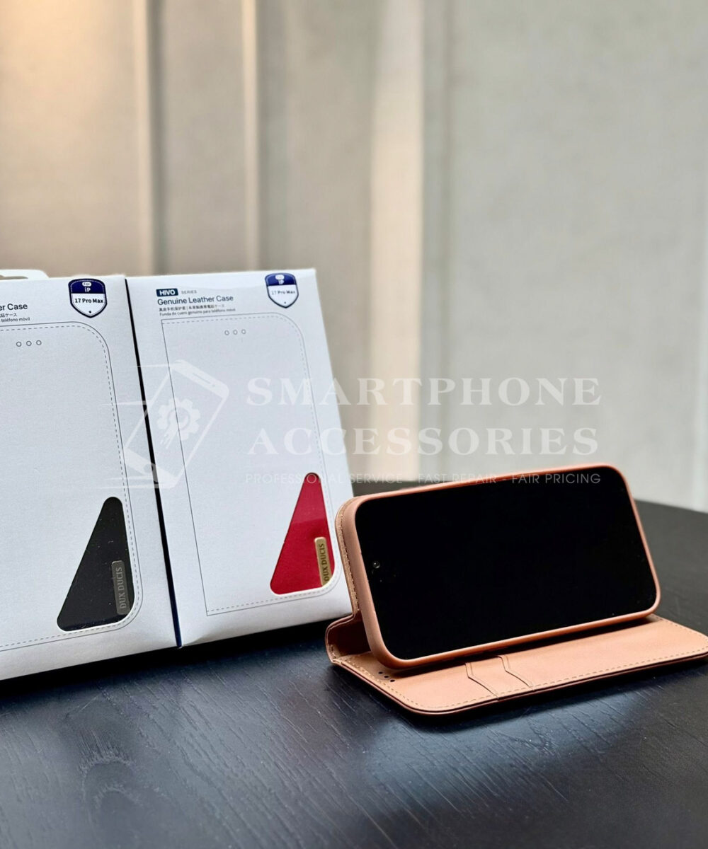 Double-sided iPhone leather wallet