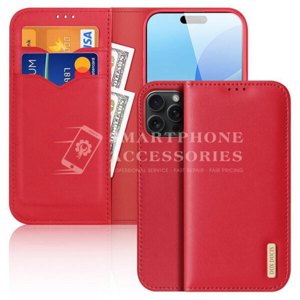 Double-sided iPhone leather wallet