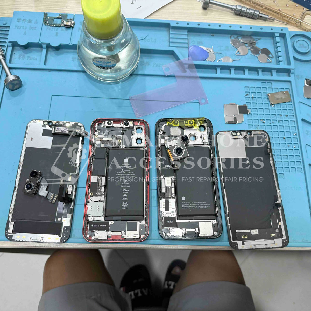 iPhone screen and battery repair service in Hanoi