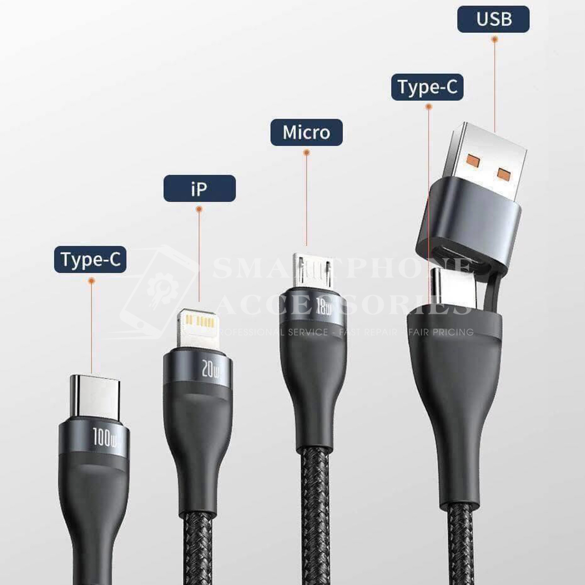 Baseus 5 in 1 Fast Charging Cable