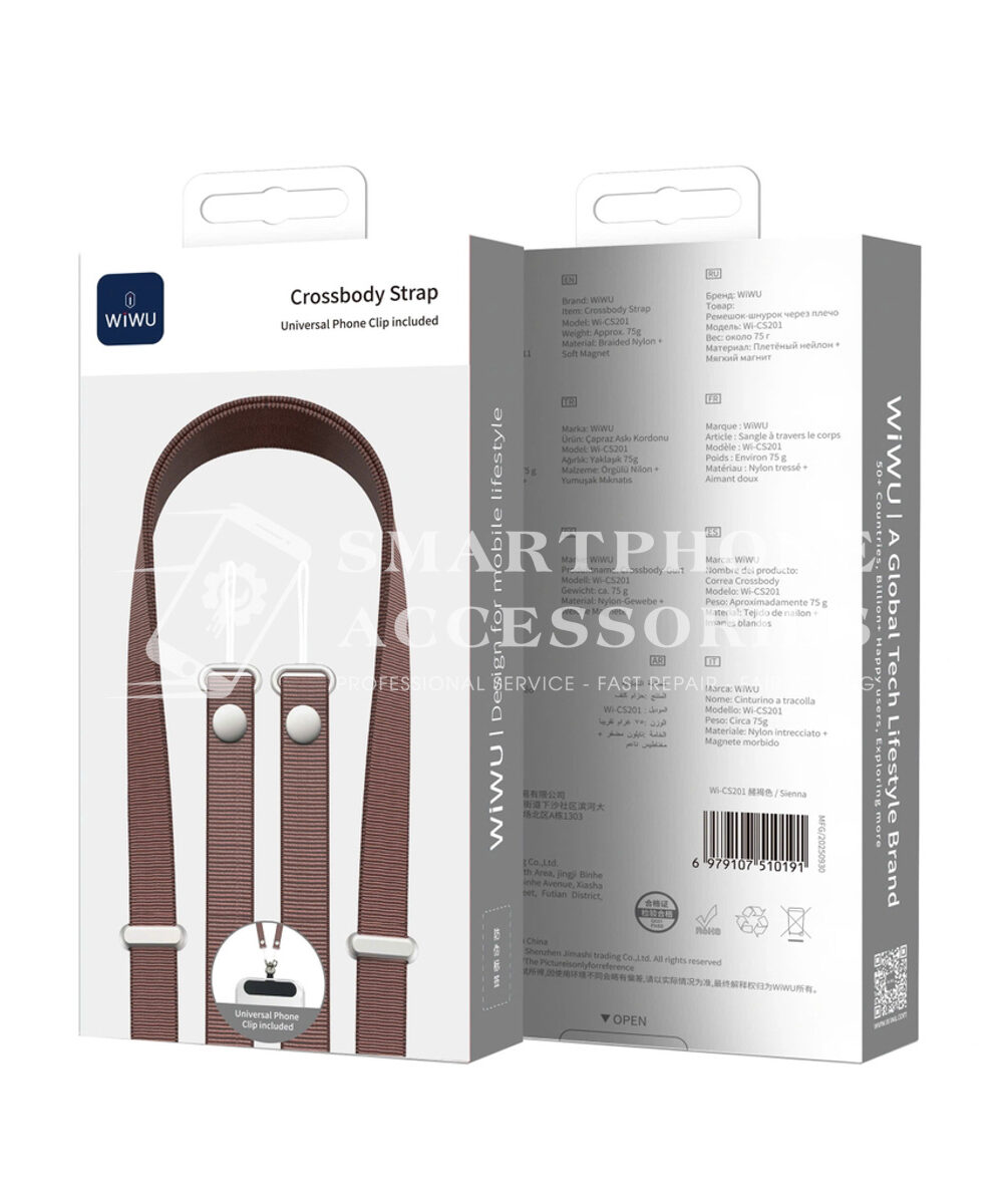 Multi-function phone crossbody strap