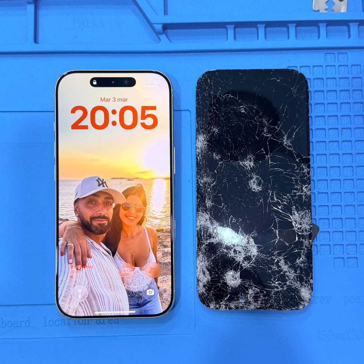 iPhone screen replacement repair service in Hanoi