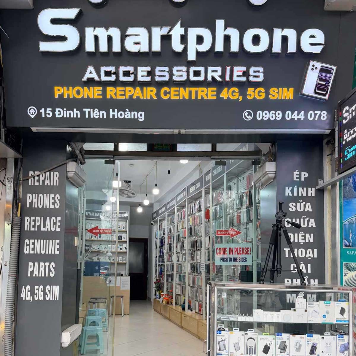 Contact Smartphone Accessories in Hanoi for phone repair support.