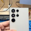 Samsung Galaxy S23 Ultra rear camera lenses with visible moisture after water exposure